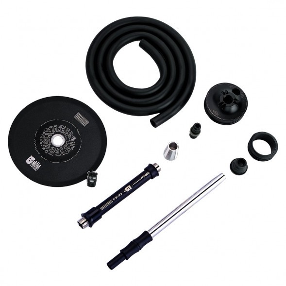 Кальян MISHA Rebel - Jet Black (Чёрный Матовый, Без Колбы) купить в Иркутске