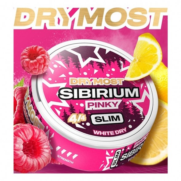 Табак жевательный DryMost - Sibirium Pinky Slim (Сибирский Малиновый Лимонад, 12 грамм) купить в Иркутске