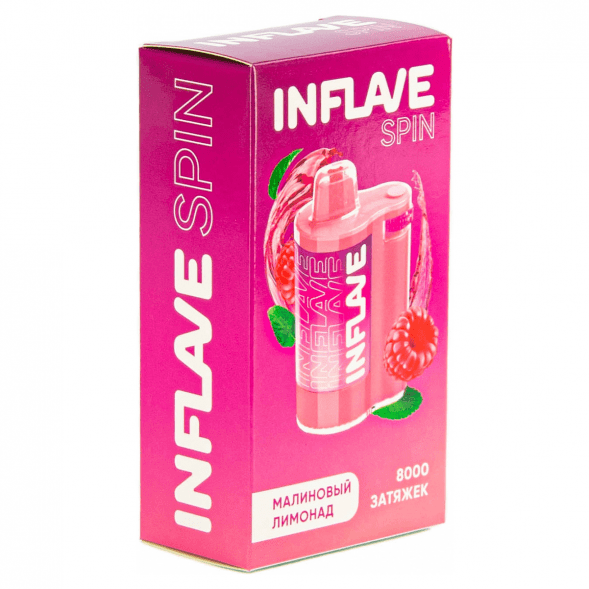 INFLAVE SPIN - Малиновый Лимонад (8000 затяжек) купить в Иркутске