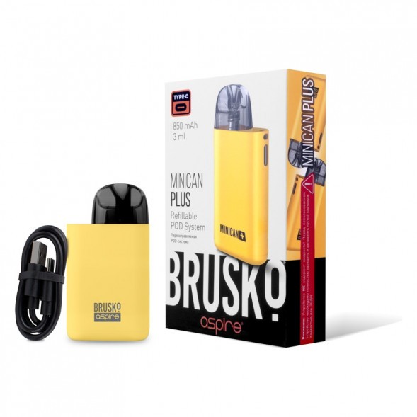 Электронная сигарета Brusko - Minican Plus (850 mAh, Жёлтый) купить в Иркутске