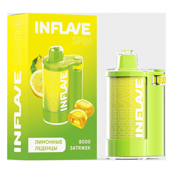 INFLAVE SPIN - Лимонные Леденцы (8000 затяжек) купить в Иркутске