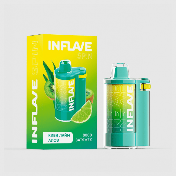 INFLAVE SPIN - Киви Лайм Алоэ (8000 затяжек) купить в Иркутске
