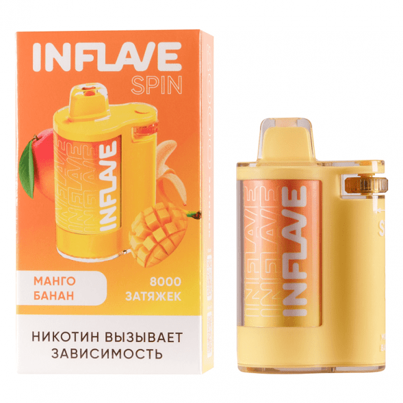 INFLAVE SPIN - Манго Банан (8000 затяжек) купить в Иркутске