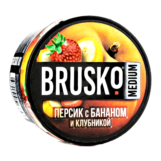 Смесь Brusko Medium - Персик с Бананом и Клубникой (50 грамм) купить в Иркутске