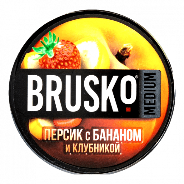 Смесь Brusko Medium - Персик с Бананом и Клубникой (50 грамм) купить в Иркутске