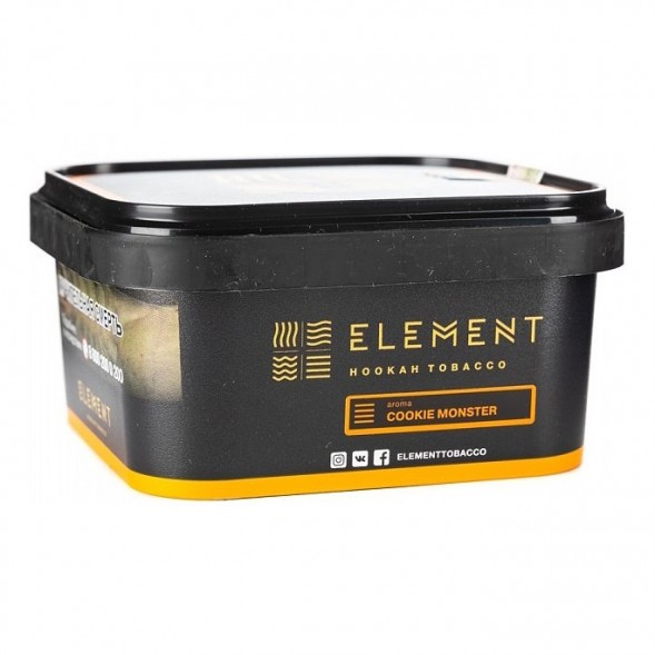 Табак Element Земля - Cookie Monster NEW (Земляничное Печенье, 200 грамм) купить в Иркутске