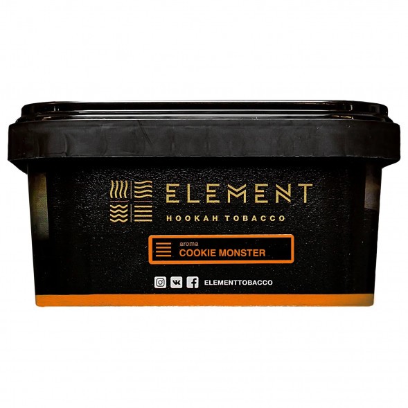 Табак Element Земля - Cookie Monster NEW (Земляничное Печенье, 200 грамм) купить в Иркутске