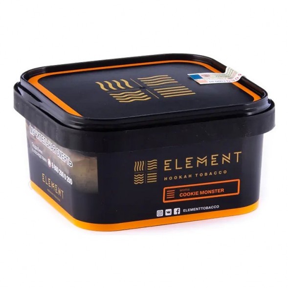 Табак Element Земля - Cookie Monster NEW (Земляничное Печенье, 200 грамм) купить в Иркутске