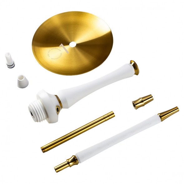 Кальян UNION - Sleek PVD White (Белый, Без Колбы) купить в Иркутске