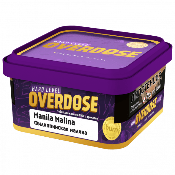 Табак Overdose - Manila Malina (Филиппинская Малина, 200 грамм) купить в Иркутске
