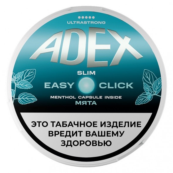 Табак жевательный ADEX ULTRA STRONG SLIM Easy Click - Double Mint (Двойная Мята) купить в Иркутске