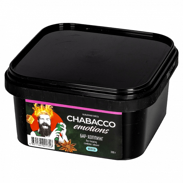 Смесь Chabacco Emotions MEDIUM - Bar-hopping (Бар-хоппинг, 200 грамм) купить в Иркутске