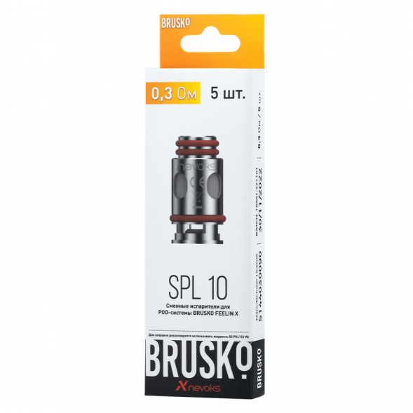 Испарители для Brusko Feelin (SPL-10, 0.3 Ом, 5 шт.) купить в Иркутске