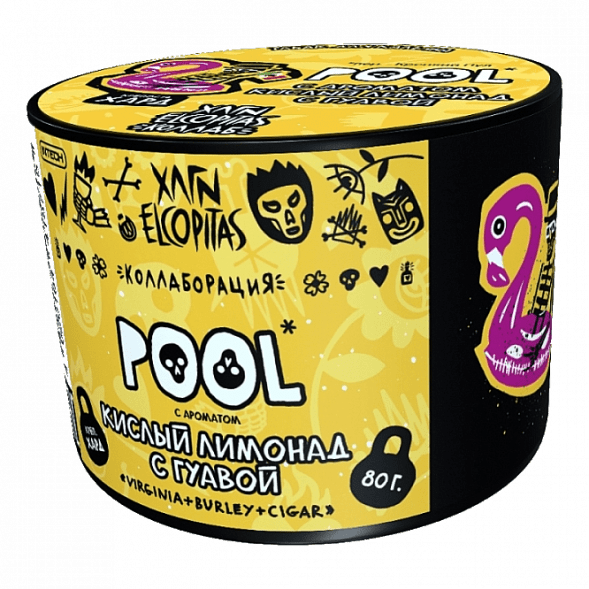 Табак Хулиган Hard - POOL (Кислый Лимонад с Гуавой, 80 грамм) купить в Иркутске