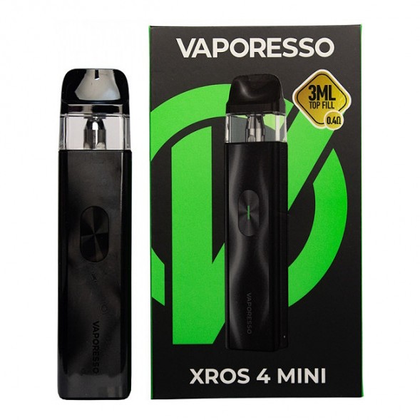 Электронная сигарета Vaporesso XROS 4 Mini - Black (Чёрная) купить в Иркутске