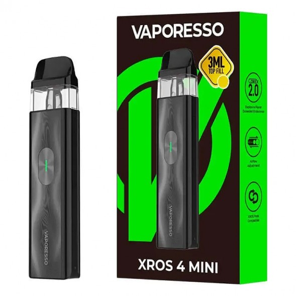 Электронная сигарета Vaporesso XROS 4 Mini - Black (Чёрная) купить в Иркутске