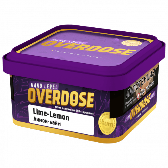 Табак Overdose - Lime-Lemon (Лимон и Лайм, 200 грамм) купить в Иркутске
