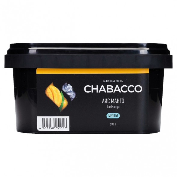 Смесь Chabacco MEDIUM - Ice Mango (Айс Манго, 200 грамм) купить в Иркутске