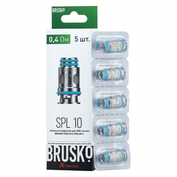 Испарители для Brusko Feelin (SPL-10, 0.4 Ом, 5 шт.) купить в Иркутске