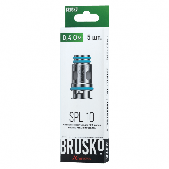 Испарители для Brusko Feelin (SPL-10, 0.4 Ом, 5 шт.) купить в Иркутске