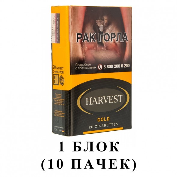 Сигареты Harvest - Gold King Size (блок 10 пачек) купить в Иркутске
