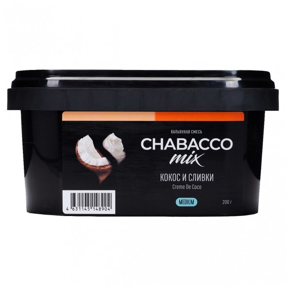 Смесь Chabacco MIX MEDIUM - Creme de Coco (Кокос и Сливки, 200 грамм) купить в Иркутске