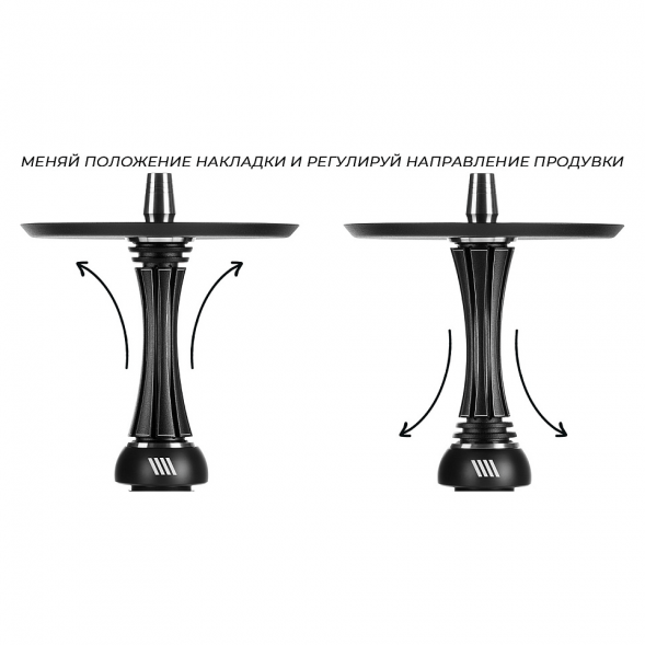 Кальян Alpha Hookah - Model X REVERSE Black Matte (без колбы) купить в Иркутске