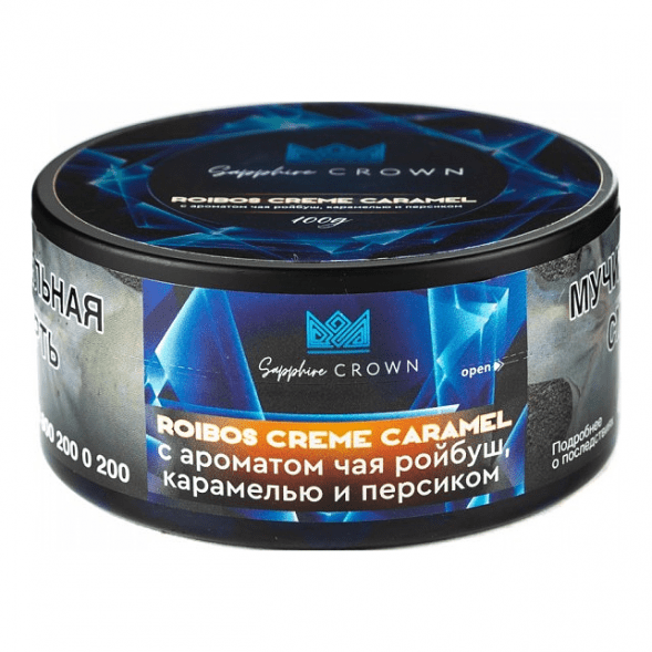 Табак Sapphire Crown - Roibos Creme Caramel (Чай Ройбуш с Карамелью и Персиком, 100 грамм) купить в Иркутске