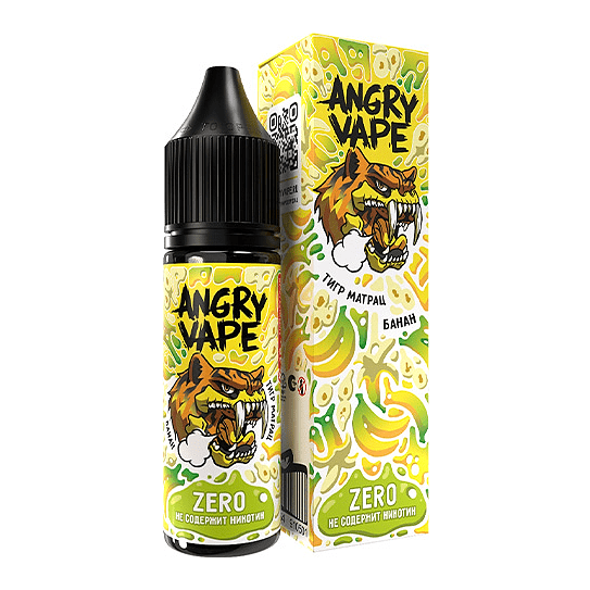 Жидкость Angry Vape Zero - Тигр Матрац (Банан, 30 мл, без никотина) купить в Иркутске