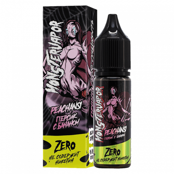 Жидкость Monsterwapor Zero - Peachansi (Персик с Бананом, 30 мл, без никотина) купить в Иркутске