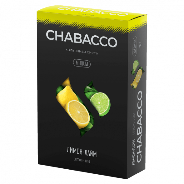 Смесь Chabacco MEDIUM - Lemon-Lime (Лимон - Лайм, 50 грамм) купить в Иркутске