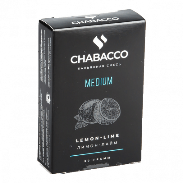 Смесь Chabacco MEDIUM - Lemon-Lime (Лимон - Лайм, 50 грамм) купить в Иркутске