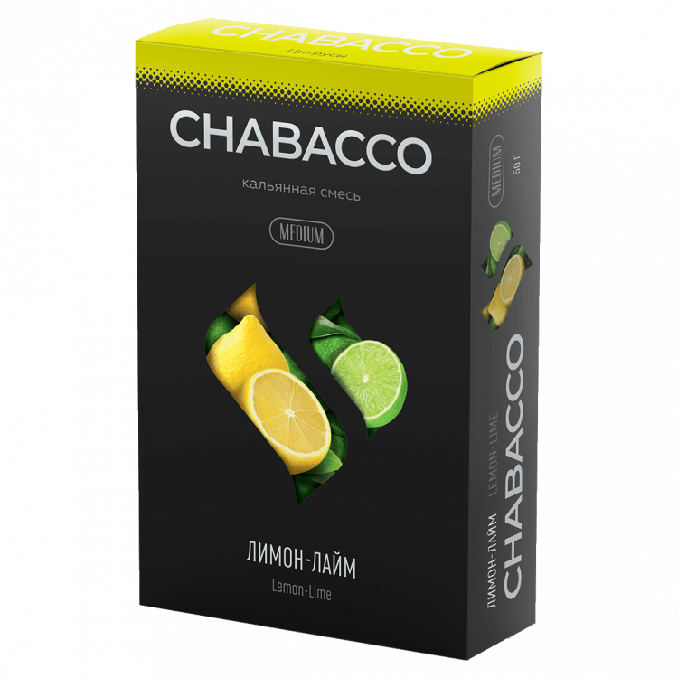 Смесь Chabacco MEDIUM - Lemon-Lime (Лимон - Лайм, 50 грамм) купить в Иркутске