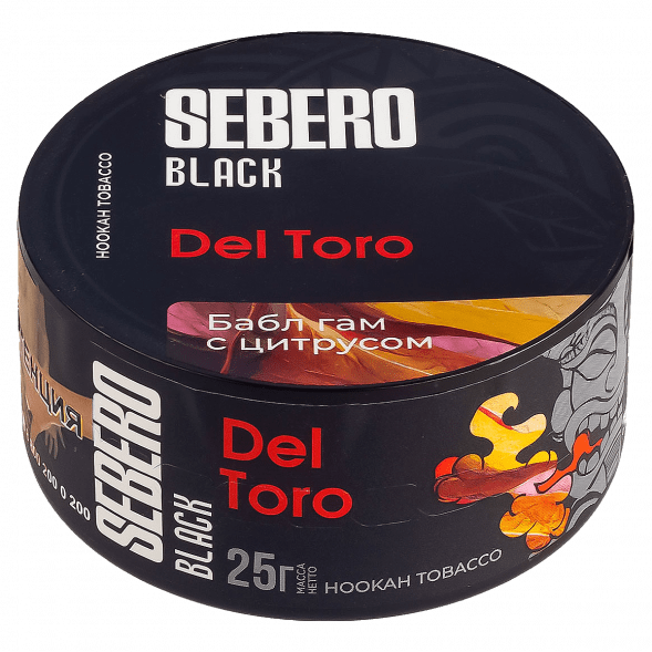 Табак Sebero Black - Del Toro (Бабл гам с Цитрусом, 25 грамм) купить в Иркутске
