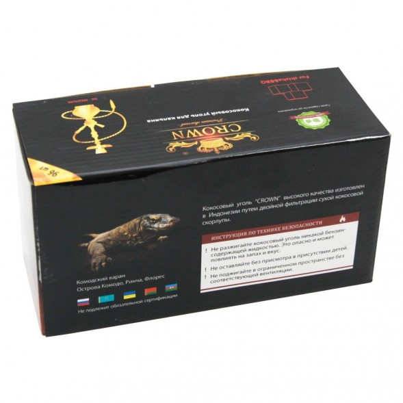 Уголь Crown (22 мм, 96 кубиков) купить в Иркутске