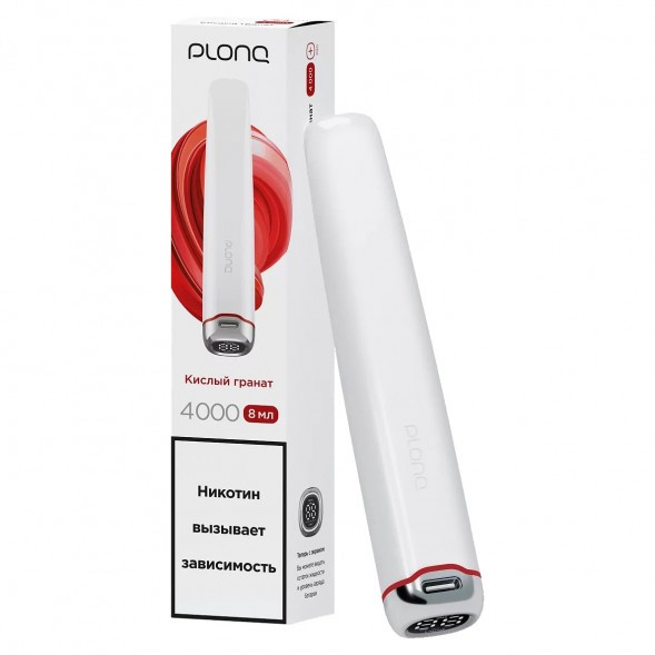 PLONQ PLUS PRO - Кислый Гранат (Sour Pomegranate, 4000 затяжек) купить в Иркутске