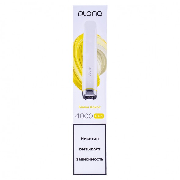 PLONQ PLUS PRO - Банан Кокос (Banana Coconut, 4000 затяжек) купить в Иркутске