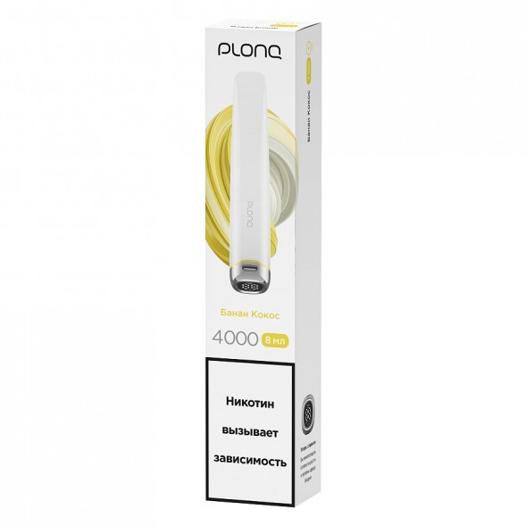 PLONQ PLUS PRO - Банан Кокос (Banana Coconut, 4000 затяжек) купить в Иркутске