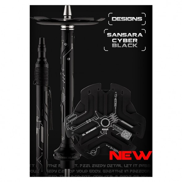 Кальян El Bomber - Sansara Cyber Black (Линейка &quot;Designs&quot;, Без Колбы) купить в Иркутске