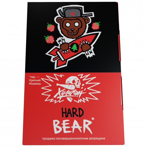Табак Хулиган Hard - BEAR (Клубника с Ёлкой, 25 грамм) купить в Иркутске