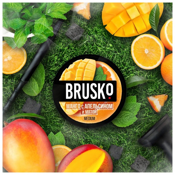 Смесь Brusko Medium - Манго с Апельсином и Мятой (50 грамм) купить в Иркутске
