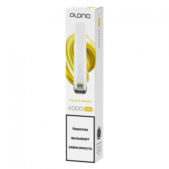 PLONQ PLUS PRO - Кислый Ананас (Sour Pineapple, 4000 затяжек) купить в Иркутске