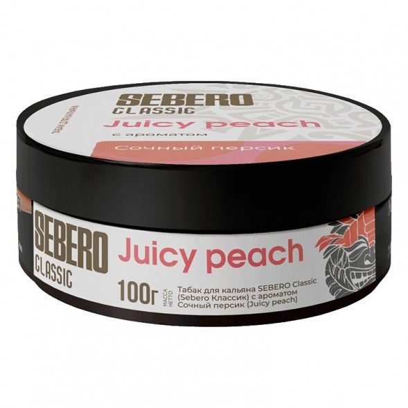 Табак Sebero - Juicy Peach (Сочный Персик, 100 грамм) купить в Иркутске