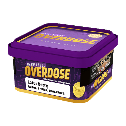 Табак Overdose - Lotus Berry (Лотос, Вишня, Земляника, 200 грамм) купить в Иркутске